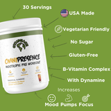 Omnipresence Nootropic Preworkout for Energy, Focus & Lean Muscles (Sugar Free) with Dynamine- Gym Peace: Fitness & Vitamin Supplement