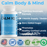 CalmIQ: Calming Capsules - Breakthrough to Calm, Improve Sleep & Reduce Anxiety with Ashwagandha, Magnesium, L-Theanine, GABA, 5-HTP, Biotin, Rhodiola, Valerian
