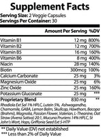 CalmIQ: Nootropic ZenBlend 60 Capsules to Relax & Soothe (Sugar Free) with Ashwagandha, Magnesium, Rhodiola, L-Theanine, Valeria, GABA, Biotin, 5-HTP Gym Peace: Supplements to Calm & Sleep (Gluten Free, All Natural, Non-GMO, Zero Sugar, Vegan, Organic)